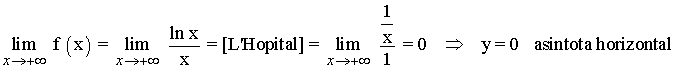 asintota horizontal funcion logaritmica