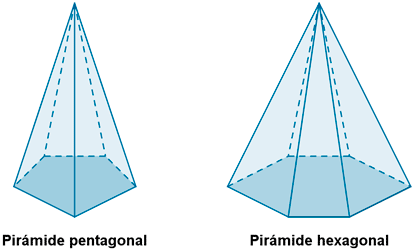 piramide pentagonal y piramide hexagonal