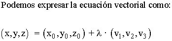 frmula ecuacin vectorial de una recta
