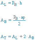 area lateral area de las bases y area total prisma pentagonal