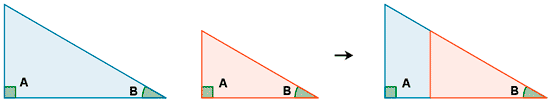 semejanza triangulos rectangulos angulos
