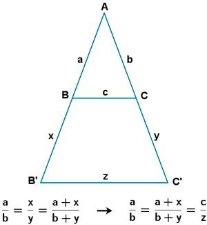 construir triangulo semejante y sus propiedades