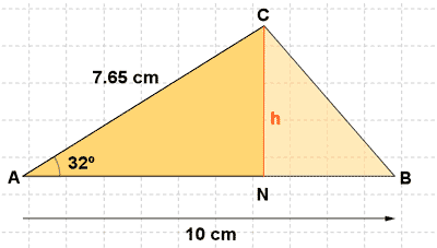 triangulo proyeccion altura area