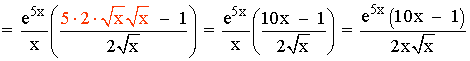 derivada función exponencial