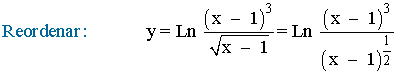 derivada Ln