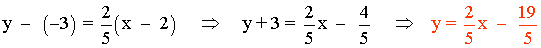 ecuación de la recta