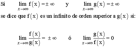 infinitos orden superior