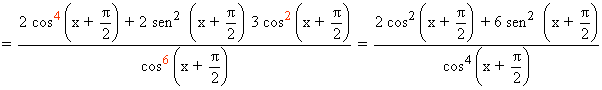 tercera derivada tangente
