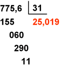 ejemplo ejercicio resuelto cociente division numeros decimales
