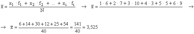 calculo de la media aritmetica