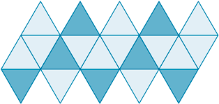 desarrollo plano del icosaedro