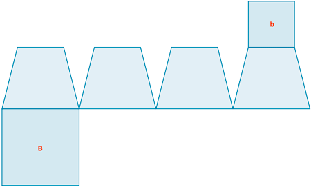desarrollo plano tronco piramide