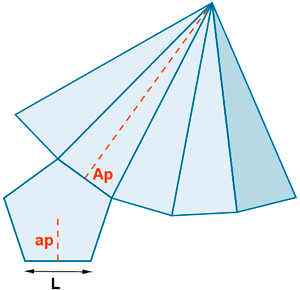 desarrollo plano piramide regular