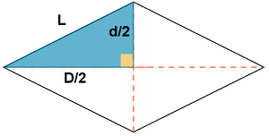 Diagonal de un rombo.
