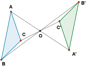 simetria central de una figura plana