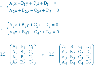 fórmulas ecuaciones de las rectas