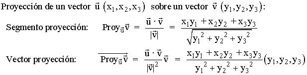 fórmula proyección ortogonal
