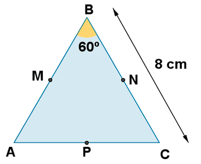 punto medio vectores triangulo equilatero