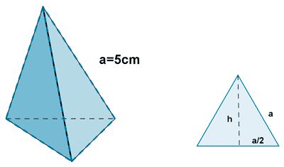 ejemplo area y volumen tetraedro