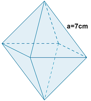area y volumen octaedro