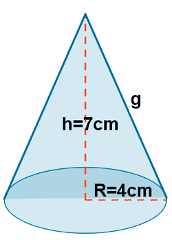 calcular volumen de un cono