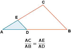 triangulos en posicion de tales lados proporcionales
