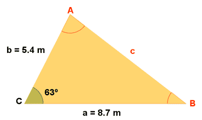 triangulo teorema coseno
